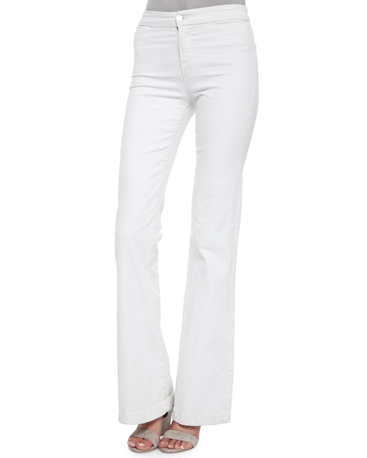 Tailored Flare Jeans, Blanc 