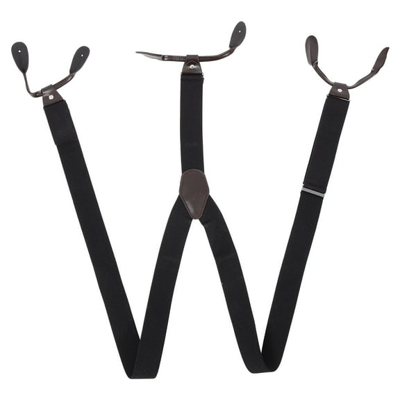 NIAIZEK 1Pcs Mens Suspenders Adjustable Polyester Black Suspender Pants Casual Daily Life