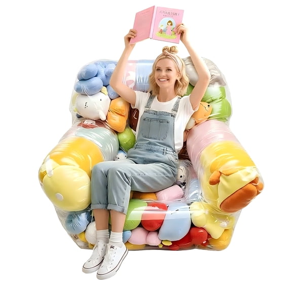 NTYNTY Stuffed Animal Storage Chair Bean Bag,Clear plushies Storage,stuff animal organizer