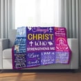 thumbnail image 3 of Christ Blanket Lightweight Travel Soft Flannel Throw Blanket Living Room Bedroom Sofa Decoration 50"X60", 3 of 5