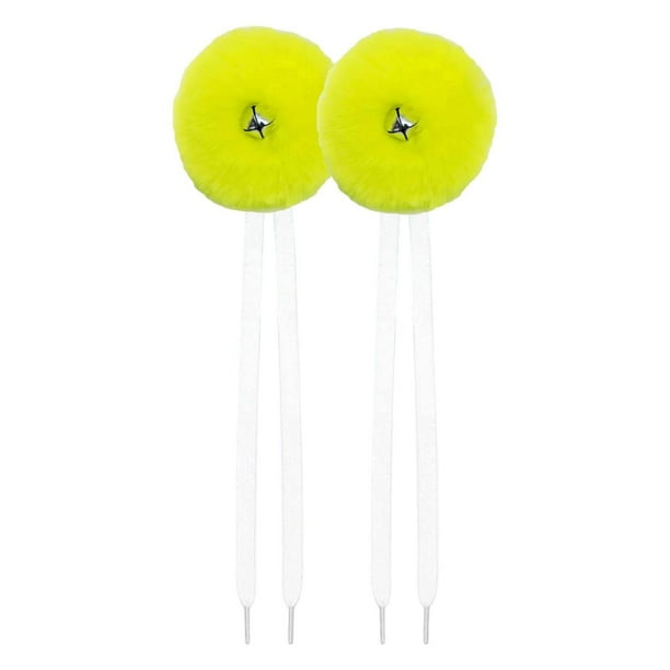 2 cordones para patines con cascabeles, 25 cm, ligeros, para patinar. amarillo
