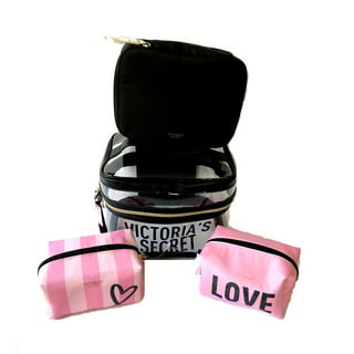 Victoria's Secret Pink Striped VS Everything Travel Case Hanging Makeup Bag  NWT