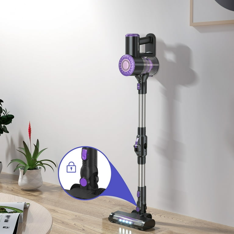 PrettyCare Cordless Stick Vacuum Cleaner, 25Kpa Suction, Carpet