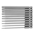 thumbnail image 4 of 10 Pcs Tête de Perceuse Étoile 100mm Ensemble de Vis Résistant aux Chocs Entretien Pratique S2 Acier, 4 of 7