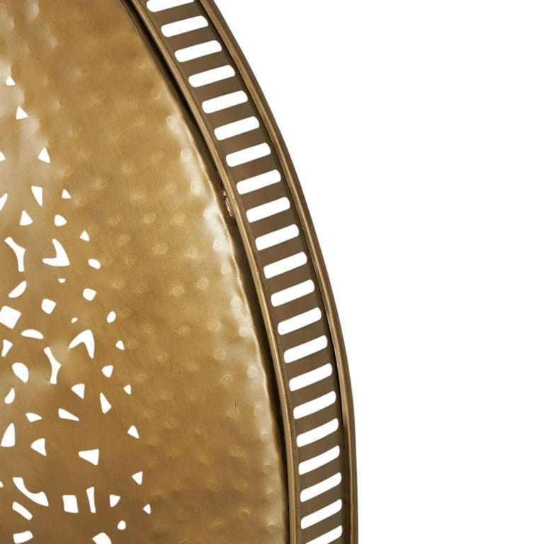 Free Shipping! DecMode Gold Moroccan Disk Plate Wall Art with