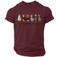 thumbnail image 2 of Halloween Shirts for Men Witch Hat Pumpkin Graphic Crew Neck Spooky Costumes Skeleton Print Short Sleeve Cute Fall Tees L, 2 of 5