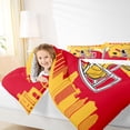 thumbnail image 4 of jejeloiu Rugby Sport City Queen Comforter Set,Red Yellow Bedding Comforter Set For Boys Kids Reversible 3-Piece, 4 of 8