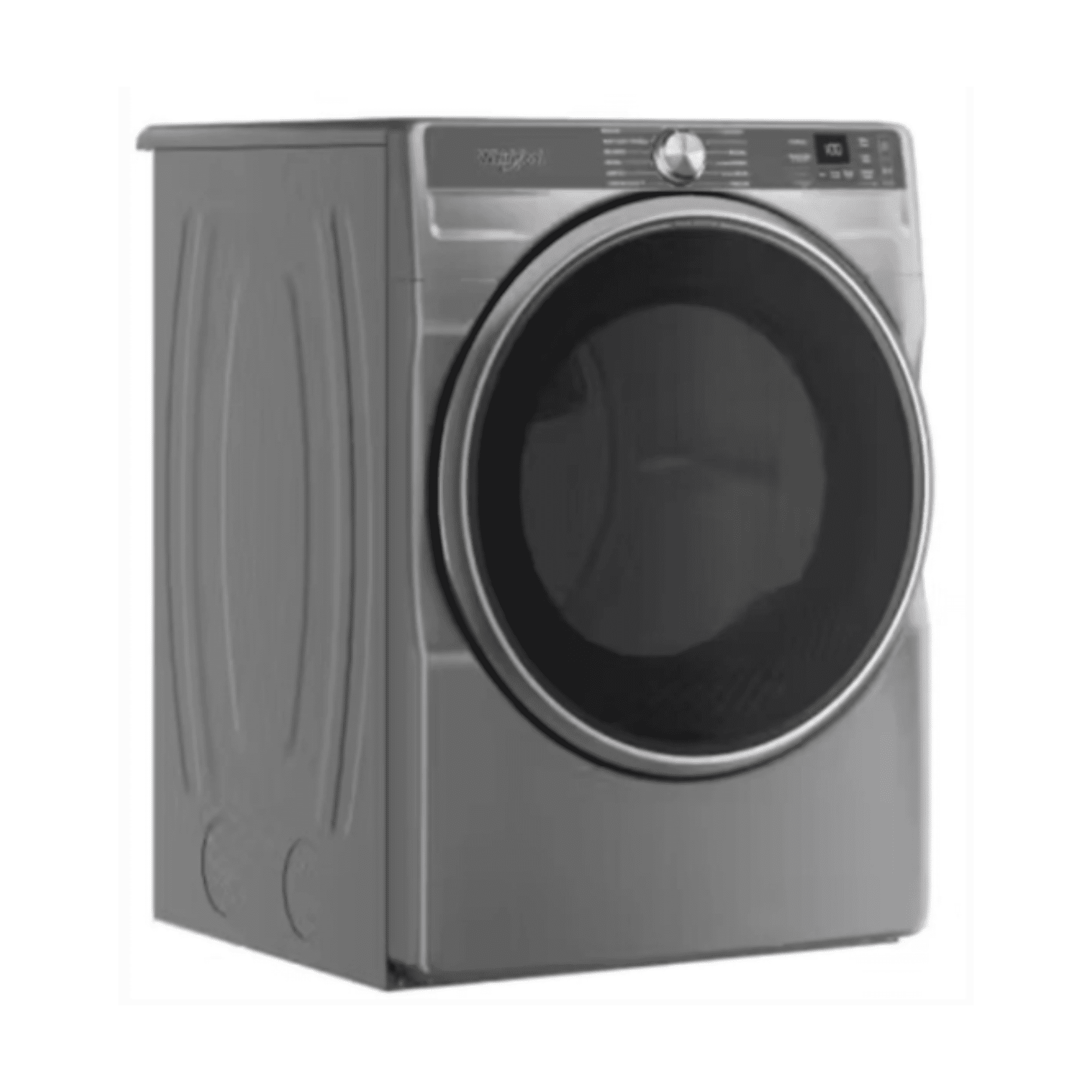 Whirlpool 27 Inch Smart Front Load Electric Dryer with 7.4 cu ft Capacity, Wrinkle Shield Option with Steam EcoBoost Option, and ENERGY STAR in Silver WED6720RR