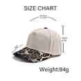 thumbnail image 3 of Yigetop Vintage Canvas Snapback Hat Adjustable 2 Tone Cap for Men Women Leopard Print Contrast Trucker Baseball Cap Beige One Size, 3 of 6