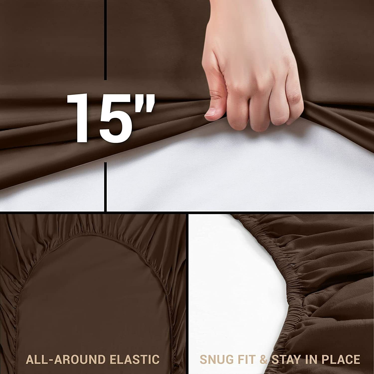 Bedding Deep Pocket Fitted Sheet Easy Care Deep Pocket Bed Sheets