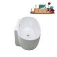 thumbnail image 6 of 65" Streamline N302BNK Soaking Freestanding Tub and Tray With Internal Drain in Brushed Nickel, 6 of 11