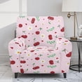 thumbnail image 2 of Xixirimido Cherries Daisy Pink Pattern Recliner Slipcovers with Arms 4 Pieces Lazyboy Recliner Chair Cover Non Slip Recliner Slip Covers for Recliner Chair with Storage Pockets Furniture Protector, 2 of 7