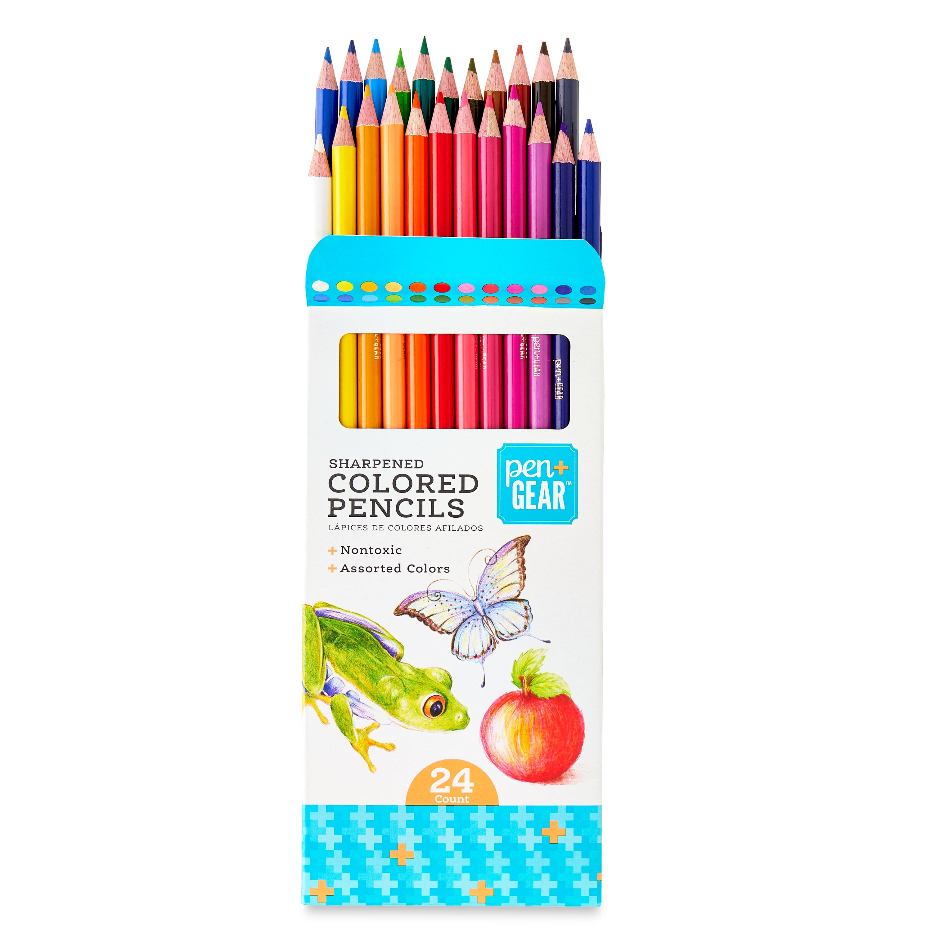  PerKoop 24 Pack Colored Pencils Bulk for Operation Christmas,  Pre Sharpened Colored Pencils for Kids, 24 Assorted Colors Coloring Pencils  576 Count for School Classroom Office : Office Products