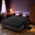 thumbnail image 3 of Manfei Dragon Animals 7 Pieces Full Size Bedding Sets,Gothic Mountain Lightning Full Size Bed in a Bag,Blue Pink,Black Reversible, 3 of 6