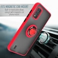 thumbnail image 3 of for BLU Wiko Ride 3 3rd Gen Ring Phone Case Magnet Mount Ready Slip Guard Grids Pattern Kickstand Hybrid Slim Shock Bumper Cover, 3 of 4