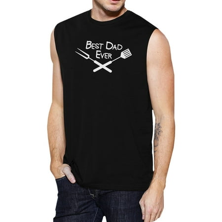 365 Printing Best Bbq Dad Mens Black Muscle Top Humorous Fathers Day Tank