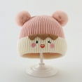 thumbnail image 2 of MuXiKeJi Baby Winter Knitted Hat Warm Woolen Cap for Girls Boys Soft Double Expression Cute, 2 of 4