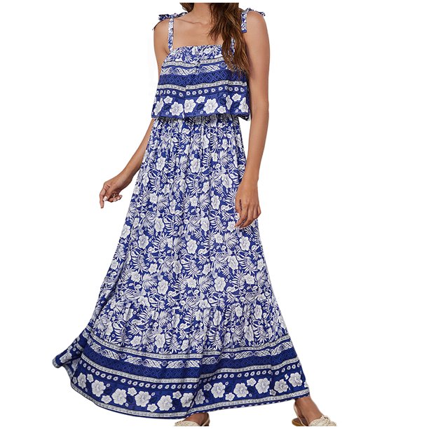 Moda mujer verano Casaul estampado Camis sin mangas vendaje