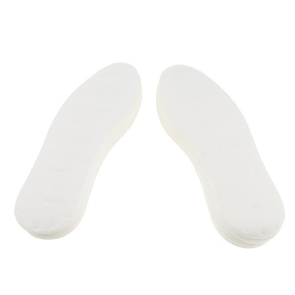 5 Pairs Sweat Absorbing Disposable Insoles Convenient Shoe Pads Breathable - 35-36