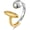 Two-Tone Ring, variant on Chunky Teardrop Rings for Women Silver Gold Bypass Dome Rings Thick Statement Open Adjustable Rings Simple Waterdrop Stackable Band Rings