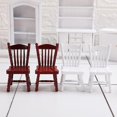thumbnail image 5 of Juego de sillas de mesa de comedor de madera Dollhouse 1:12 en miniatura, 5 of 5