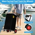 thumbnail image 7 of 35 Gallon Portable Gasoline & Fuel Fuel Caddy with Manual Transfer Pump – Heavy-Duty 4-Wheel Mobile Storage for Trucks, Boats, Lawn Mowers, and Farm Equipment – Black 2024 Model, 7 of 7