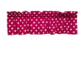 thumbnail image 2 of cotton polka dots window valance 58 wide white on fuchsia, 2 of 2