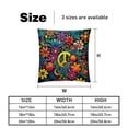 thumbnail image 5 of Peace symbol Throw Pillow Covers - Set of 2 - Unique Patterns, 16x16, 18x18, 20x20 Inches - Bed Pillow Decor for Home for All Occasions, 5 of 6