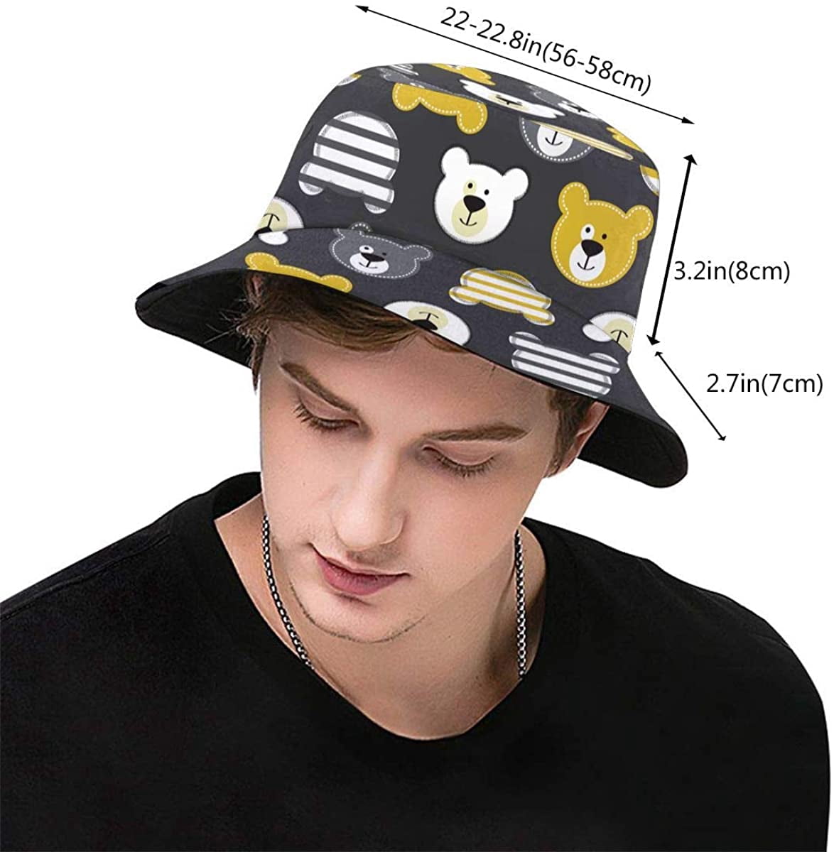 Cartoon Bear Unisex Bucket Hat 