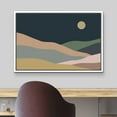 thumbnail image 3 of wall26 Framed Canvas Print Wall Art Multicolor Gradient Mountain and Moon Landscape Nature Wilderness Illustrations Modern Rustic Scenic Colorful for Living Room, Bedroom, Office - 24"x36", 3 of 5