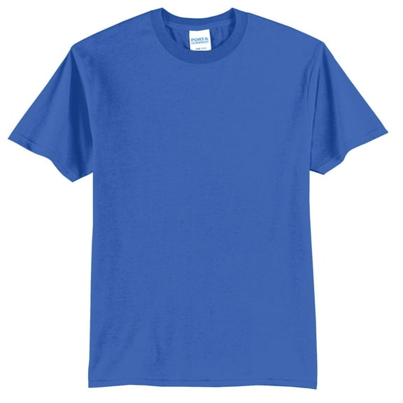 Port & Company Mens 50/50 Cotton/Poly T-Shirts, 3XLT, Royal