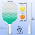 thumbnail image 3 of Pickleball Paddles Set Of 1, Fiberglass Surface, Colorful Lines Print, 1 Paddle, 2 Balls & Bag, 3 of 5