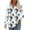 #0001-Blue, variant on Betivan Fall Clearances-Tops Womens Fashion Blue and White Porcelain Printed Long Sleeve Tops Pleated Fall Tunic T-Shirts Chinoiserie Crew Neck Hide Belly Blouses