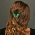thumbnail image 2 of Unique Bargains 1 Pc Hair Clip Halloween Bat Wing Hair Clips for Women Green, 2 of 5