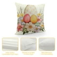 thumbnail image 4 of Nawypu  Happy Easter Pillow Covers,Floral Bunny Rabbit Eggs Decorative Farmhouse Throw Pillowcases for Home Sofa Couch Decoration, 4 of 5