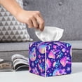 thumbnail image 6 of Rateoe colorful mushroom Skull rainbow Pattern Tissue Box Cover, Modern Square Decorative Leather Facial Paper Case Organizer Holder Dispenser 5X5X5'', 6 of 8