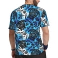 thumbnail image 2 of Wukai Turtle，Shell Algae Starfish Coral Print Men's Short-Sleeved Mesh T-Shirt,Quick-Dry Short Sleeve Workout T-Shirt-Large, 2 of 8