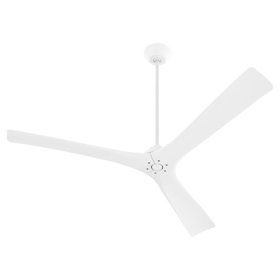 3-120-6-Oxygen Lighting-Mecca - 3 Blade Ceiling Fan-12.25 Inches Tall and 64 Inches Wide-White Finish-Studio White Blade Color