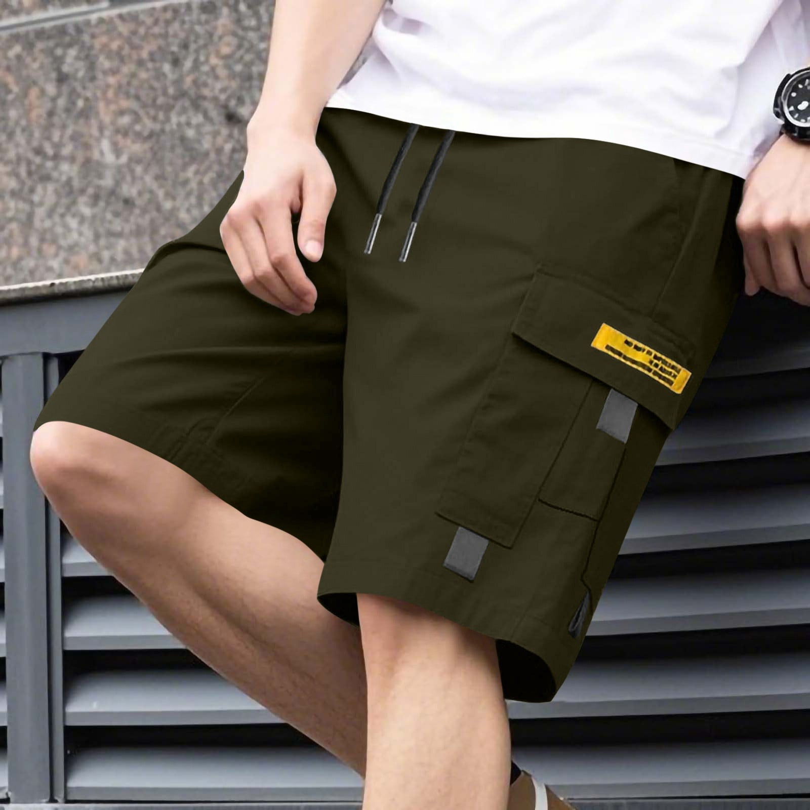 Timoontee Men's Shorts Quick Dry Breathable Lightweight Loose Fit Summer for Beach and Pool Ideal for Outdoors High Quality Green XXL