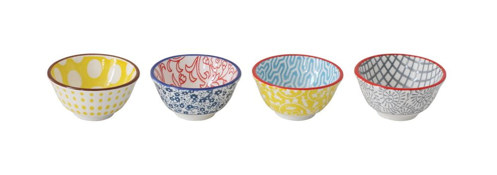 White,Charcoal,Stone Set of 3 Ceramic Mini Pinch Bowls 