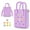 Purple, variant on Mini Crossbody Rubber Tote Bag with 7 Charms X-Small Rubber Beach Bag for Little Girls and Woman