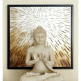 thumbnail image 2 of 24" x 24" Radial Starburst Framed Wall Art with Black Frame, by DecMode, 2 of 7