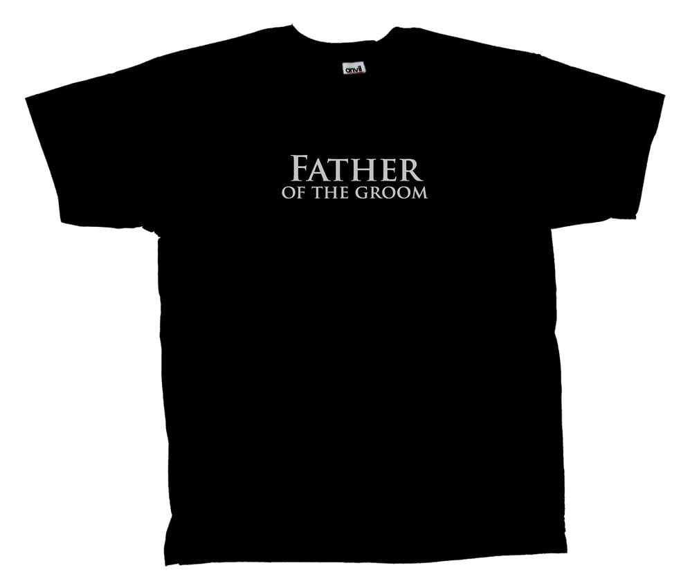 Marriage Short Sleeve T-shirt Father Of Groom Design - Foto 7 di 18