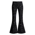 thumbnail image 6 of Afdoent Girls Pants Sequin Flare Pants High Waist Bell Bottoms Performance Dance Pants for Kids Stage Shows Party Wear Streetwear 5-6 Years, 6 of 6