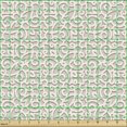 thumbnail image 2 of Ambesonne Neutral Color Fabric by the Yard Upholstery, Curves and Swirls, 2 Yards, Pale Tan and Ivory, 2 of 5