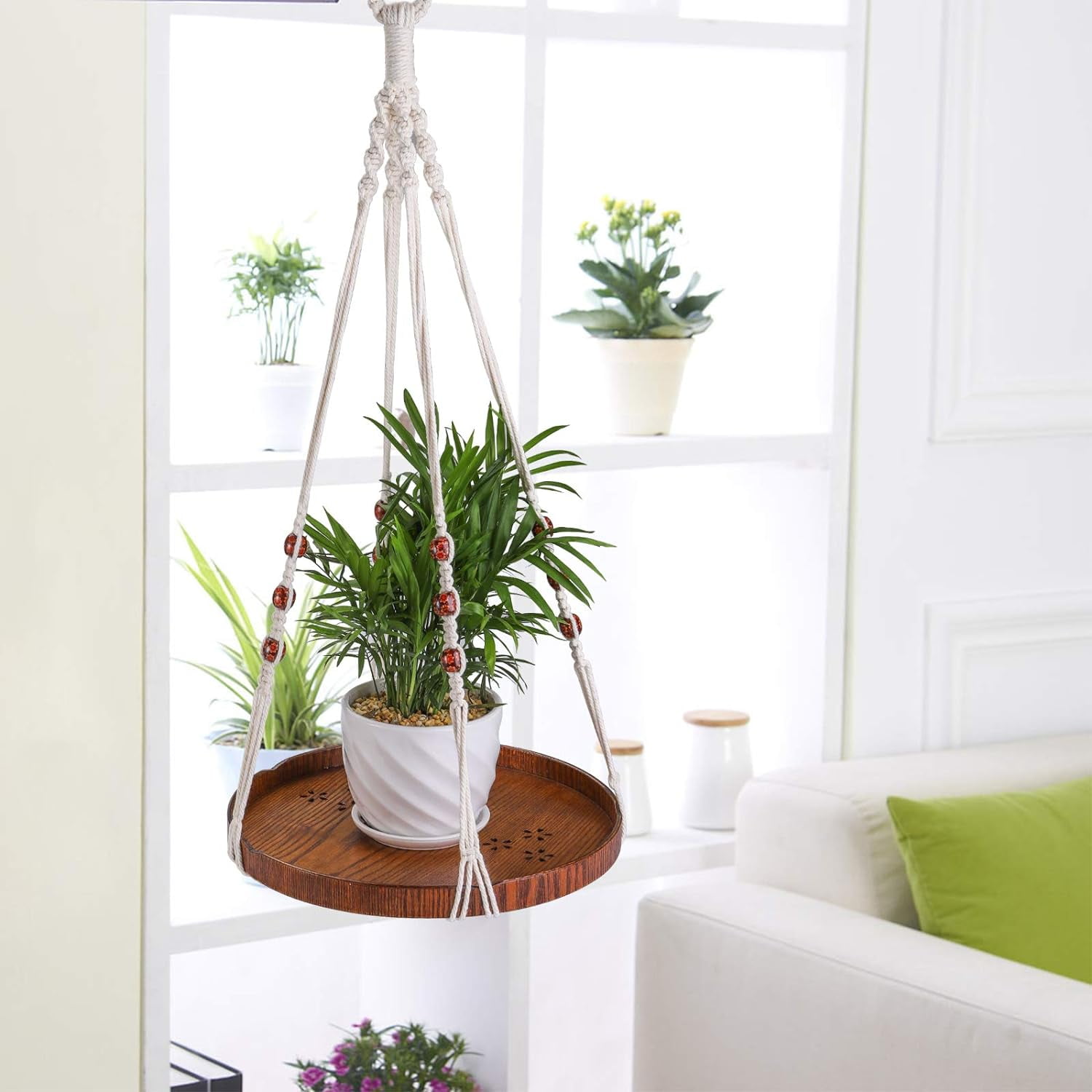Bohemian macrame plant hanger hotsell