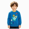 thumbnail image 5 of TOWED22 Toddler Baby Boy Girl Long Sleeve Crewneck Pullover Sweatshirt Sweater Outfits Cartoon Printed Casual Clothes(Blue,1-2 Y), 5 of 6