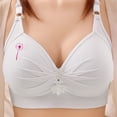 thumbnail image 2 of Wiyuqeen Bras for Women No Underwire Pink Ribbon Supportive Everyday Bras Plus Size Full Coverage Push up Bralettes, 2 of 5