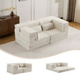 thumbnail image 5 of SOULART 78.74" Loveseat Sofa,White Convertible Floor Sofa Bed,Boneless Sectional Sofa,No Assembly Required, 5 of 8