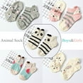 thumbnail image 3 of AMITOFO Kids Girls Ankle Socks Low Cut Cotton Funny Novelty Animal Short Socks 5 Pairs, 3 of 7
